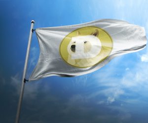 dogecoin flagge himmel