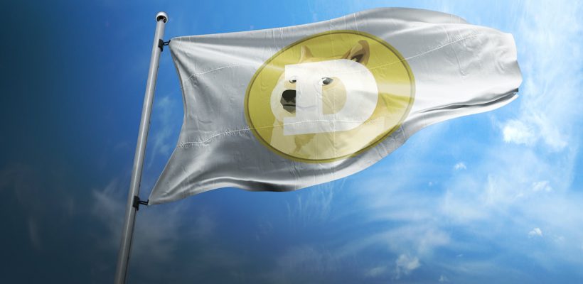 dogecoin flagge himmel